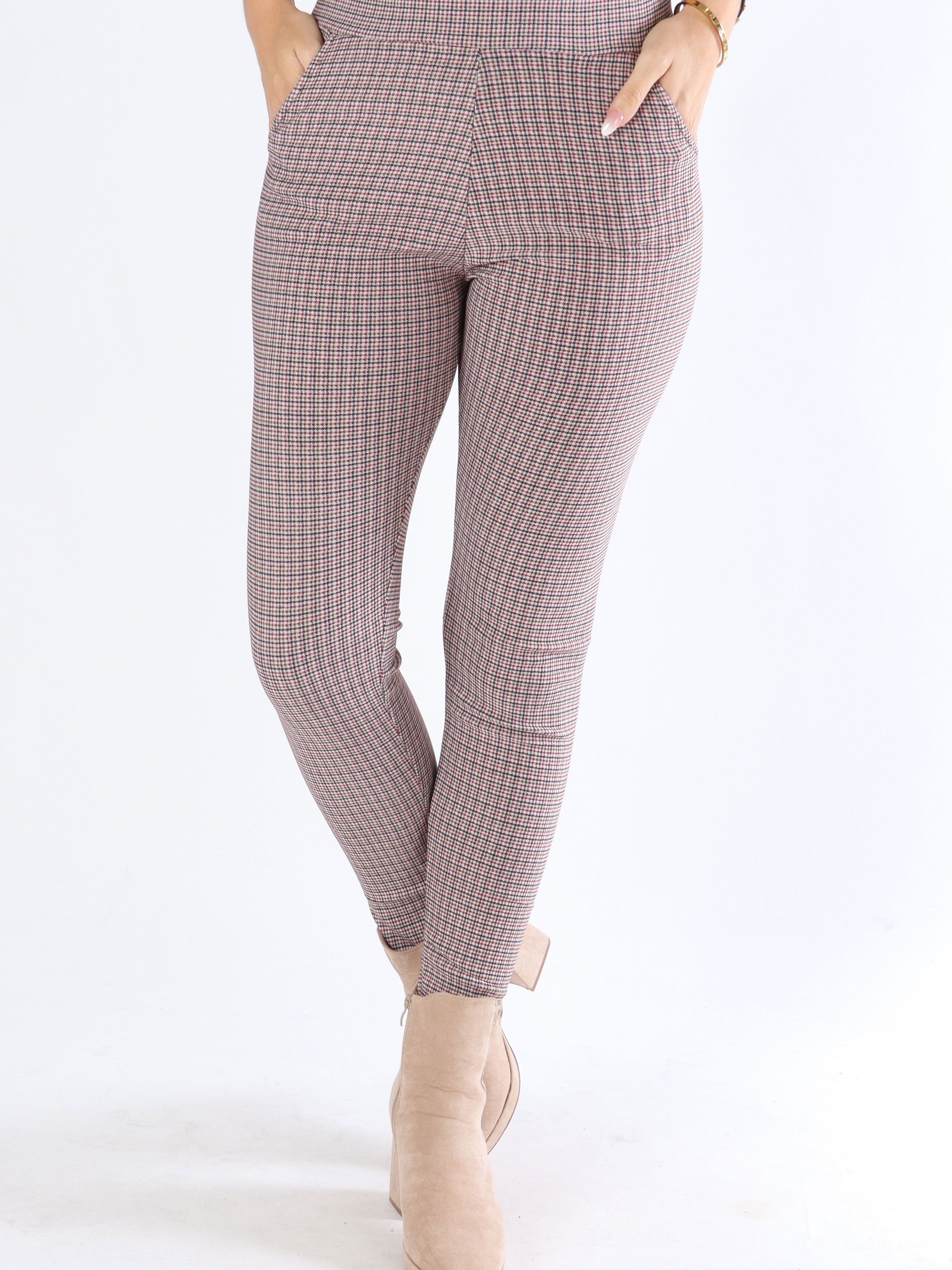 Ally - Mønstret elastiske bukser